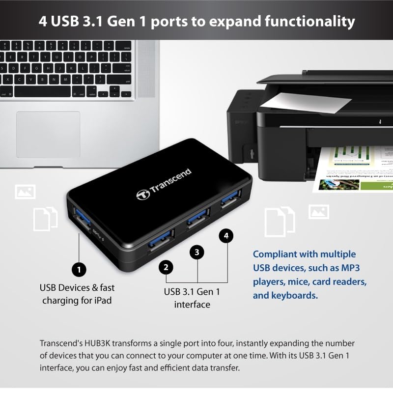 Transcend Information SuperSpeed USB 3.0 Hub (TS-HUB3K)