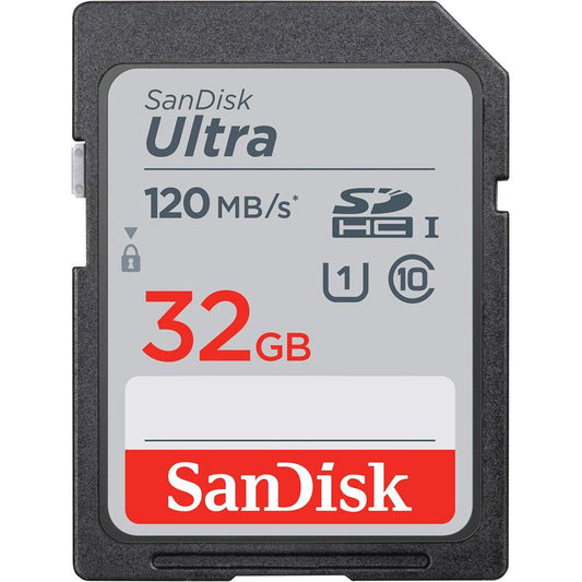 SanDisk Ultra SDHC UHS-I Memory Card - 120MB/s to 150/MB/s, C10, U1, Full HD, SD Card - SDSDU-GN6IN