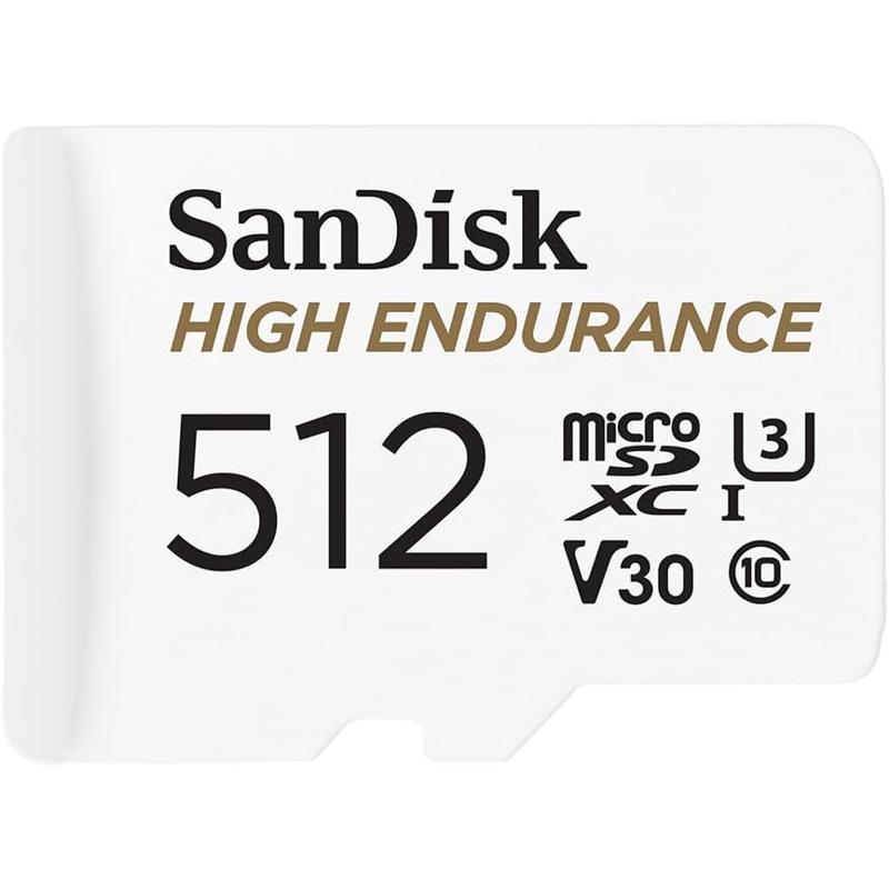 SanDisk High Endurance Video microSDHC Card with Adapter for Dash cam and Home Monitoring Systems - C10, U3, V30, 4K UHD, Micro SD Card (SDSQQNR-GN6IA)