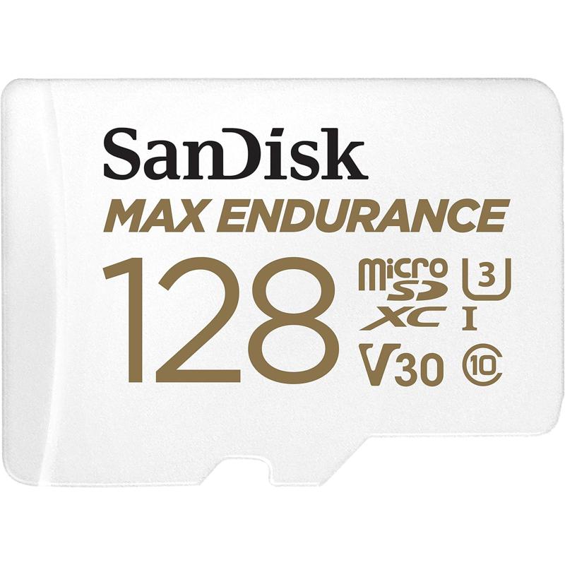 SanDisk MAX Endurance microSDHC Card with Adapter for Home Security Cameras and Dash cams - C10, U3, V30, 4K UHD, Micro SD Card - SDSQQVR-GN6IA