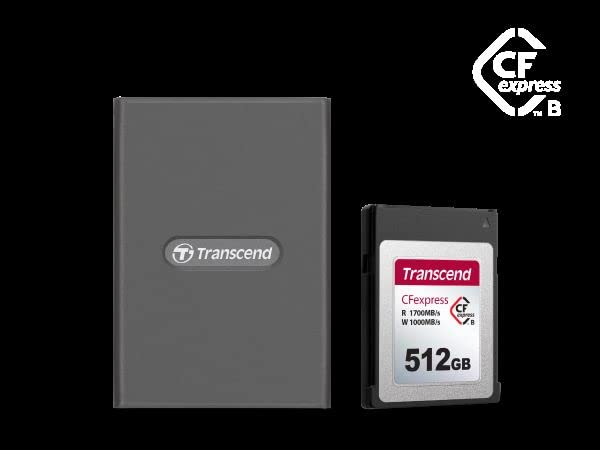 Transcend CFexpress Card Reader, Type B, USB 3.2 Gen 2x2, 20 Gbps, Aluminum housing, for Photography and Cinematic Experts, Include Type A and Type C Cables - TS-RDE2