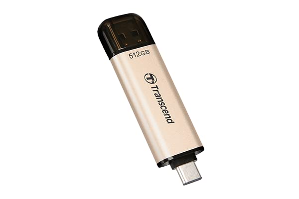Transcend Dual USB C Flash Drive, Photo Stick for iPhone/iPad/Mac, Windows/Android/Tablet/PC/Smart TV/Gaming Console, Up to 420MB/s, USB 3.2 Thumb Drive, Memory Stick with 2-in-1 Type C &Type A (TS-JF930C)
