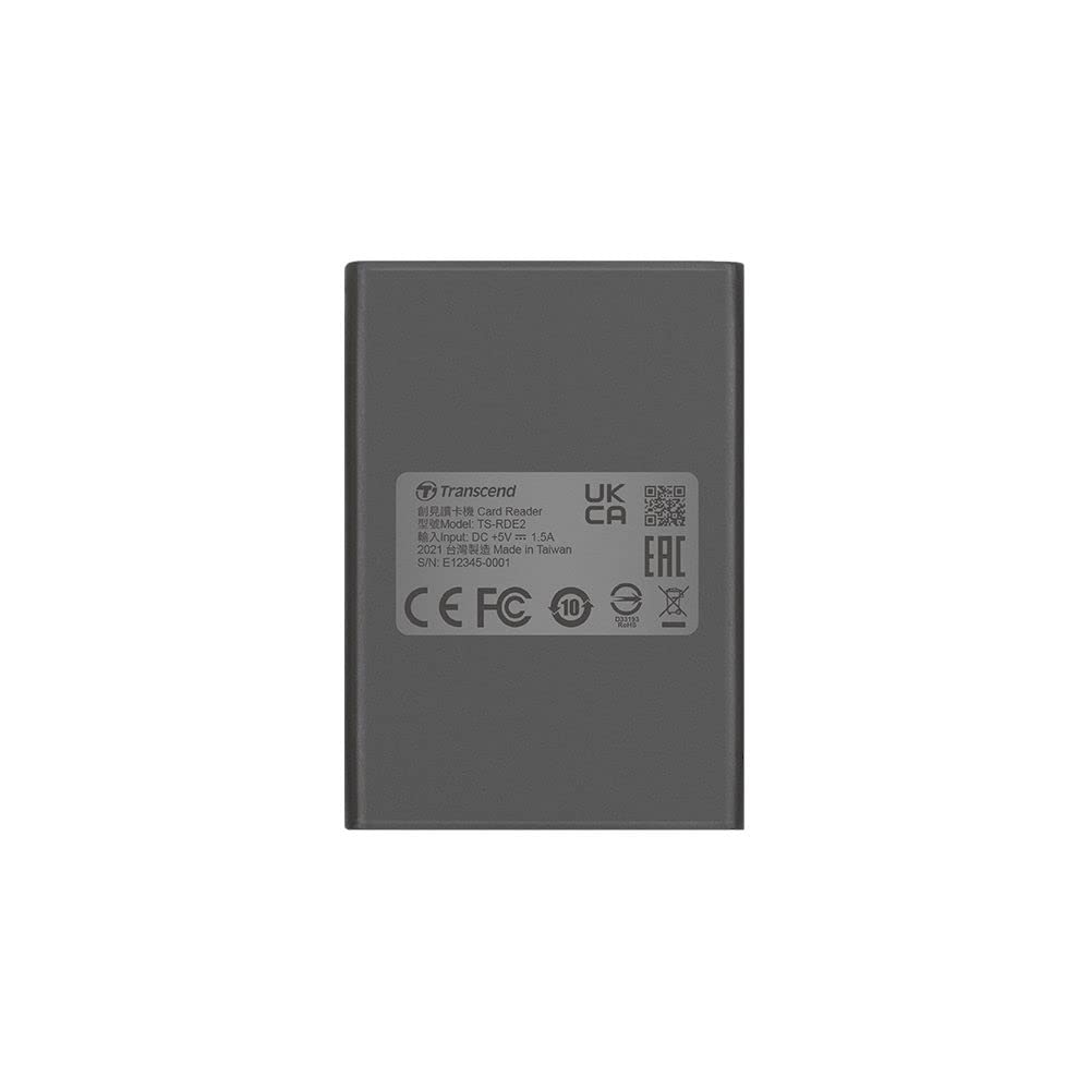 Transcend CFexpress Card Reader, Type B, USB 3.2 Gen 2x2, 20 Gbps, Aluminum housing, for Photography and Cinematic Experts, Include Type A and Type C Cables - TS-RDE2