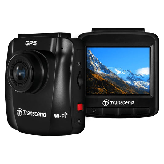 Transcend Dash Cam Front, 2K QHD 1440P Car Camera, 140° Wide-Angle, with Handy Snapshot Button/G-Sensor/Night Vision Loop Recording/Head-Up Display/Wi-Fi GPS GLONASS/ADAS/Parking Mode/Support 1TB Max