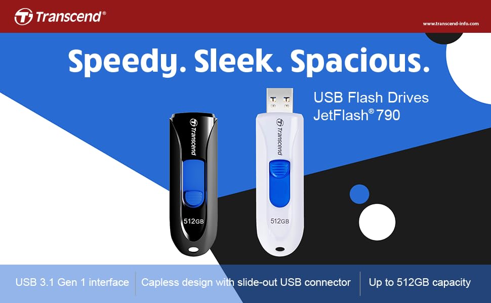 Transcend JetFlash 790 USB 3.0 Flash Drive Black (TS-JF790K)