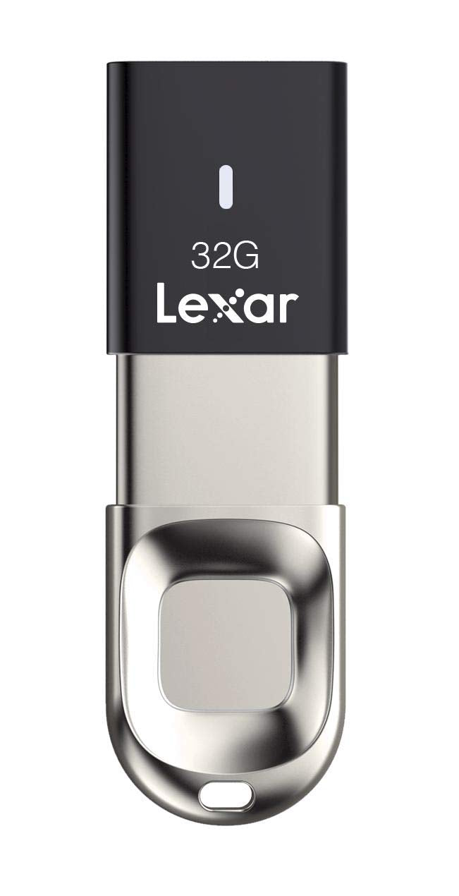 Lexar JumpDrive Fingerprint F35 USB 3.0 Flash Drive, Up To 150MB/s Read, for Computer, External Storage Data, Photo, Videod (LEX-LJDF35)
