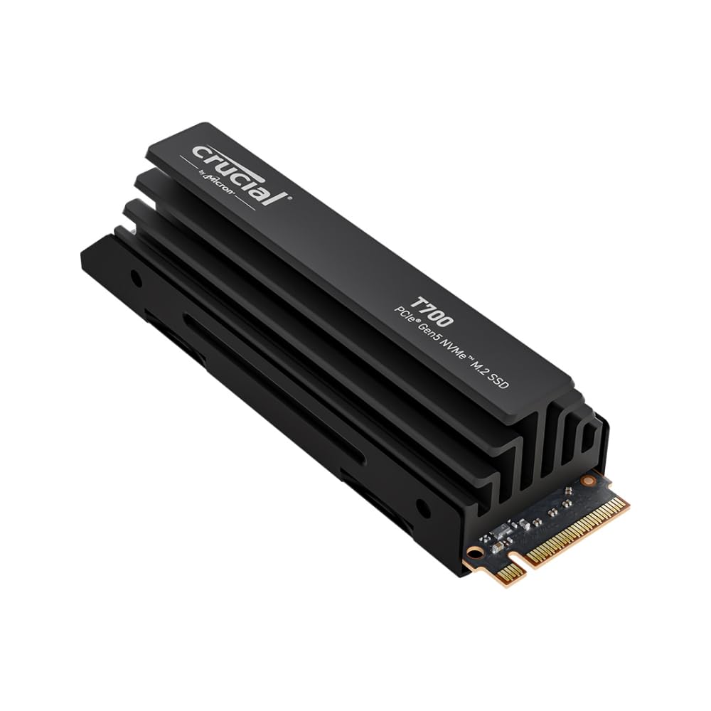 Crucial T700 PCIe Gen5 NVMe 1TB SSD, Up to 11,700MB/s, Intel & Ryzen Compatible, for Hardcore Gaming & High-Speed Storage, Solid State Drive – CT1000T700SSD3
