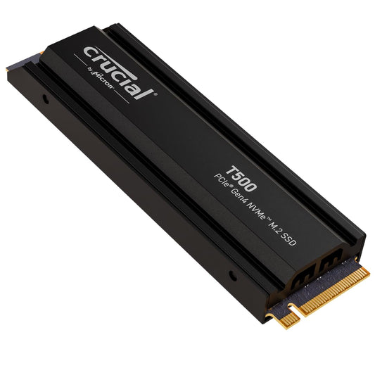 Crucial T500 1TB PCIe Gen4 NVMe Gaming PS5 SSD with Heatsink, Up to 7,300MB/s, TLC NAND, PlayStation 5 Compatible, Laptop, & Desktop (PC), Solid State Drive, Includes 1Mo Adobe CC – CT1000T500SSD5