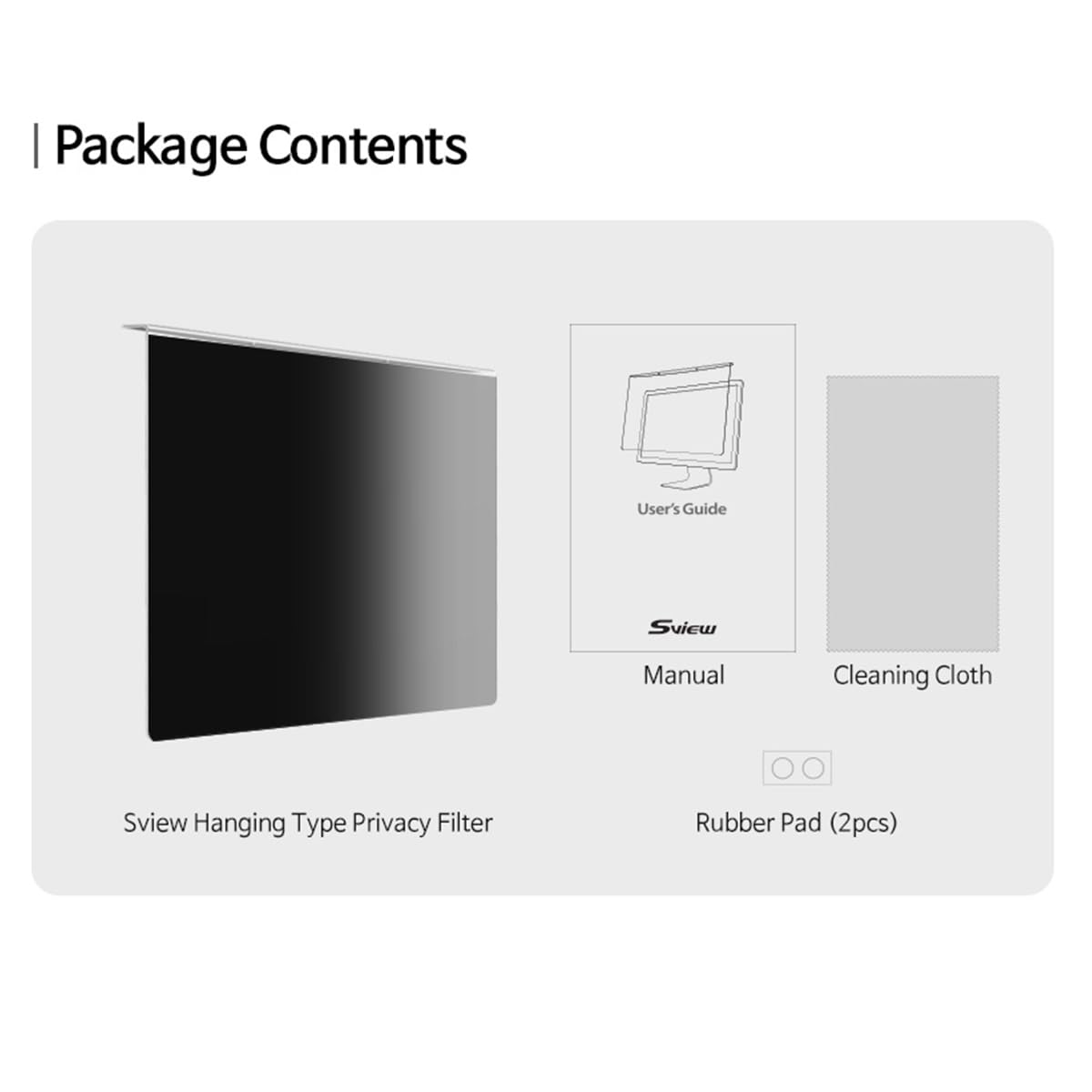 Sview Computer Privacy Screen Filter - Panel Type for Widescreen Computer Monitors Hanging Type Privacy Screen Blue Light Blocking Screen Protector Panel Anti-UV Eye Protection (SPFHC2)