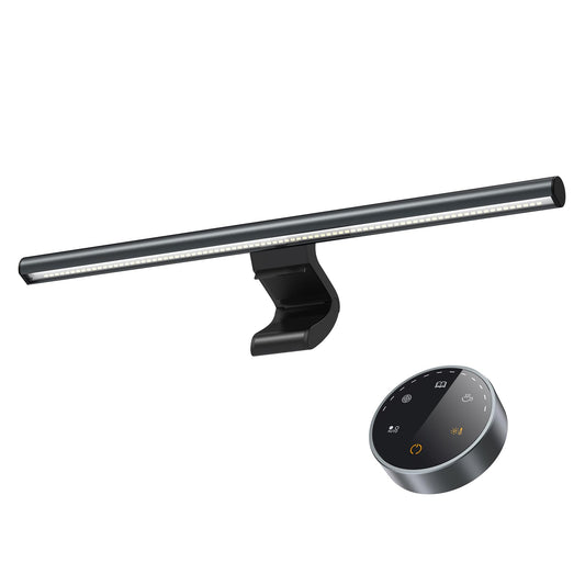 Monitor Light Bar, Wireless Controller, Stepless Dimming Brightness & Color Temperature, Eye-Care Light Bar, No Screen Glare, Space Saving for Home Office Gaming(Front light, Wireless Control)
