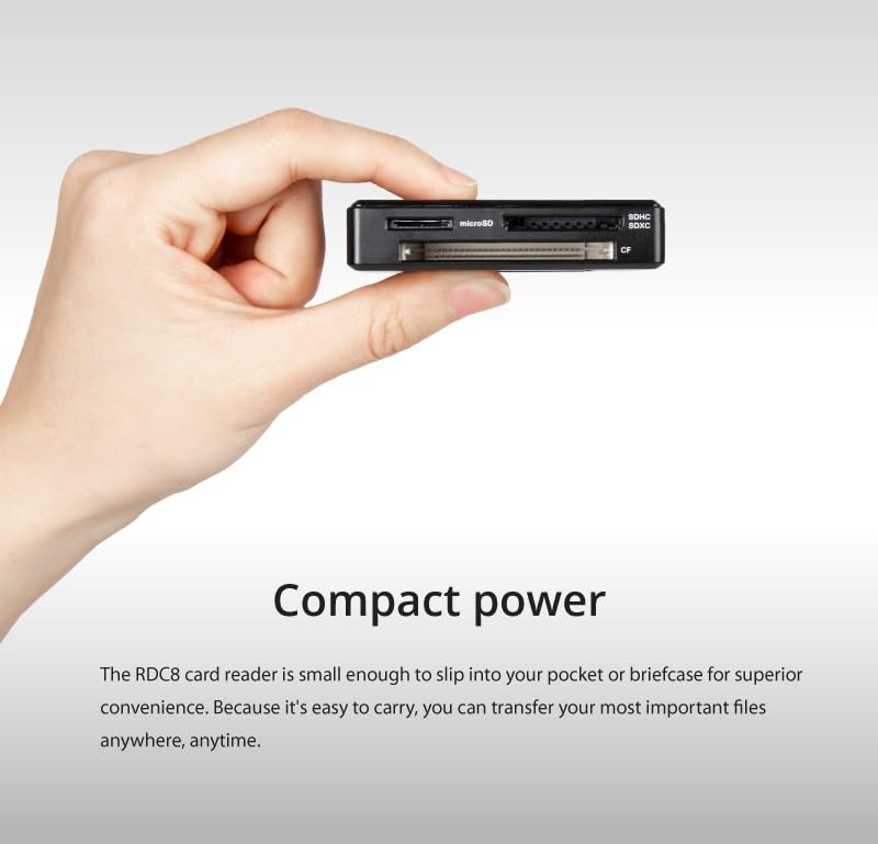 TRANSCEND TS-RDC8K All-in-1 Multi Memory Card Reader, USB 3.1 Gen 1 with a reeversible Type-C