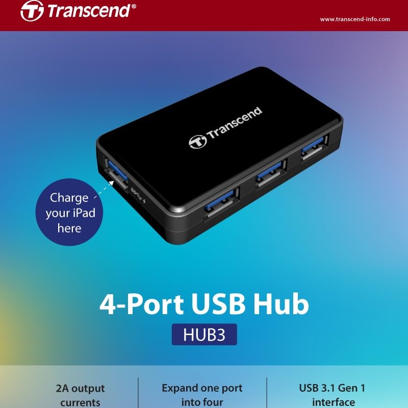 Transcend Information SuperSpeed USB 3.0 Hub (TS-HUB3K)