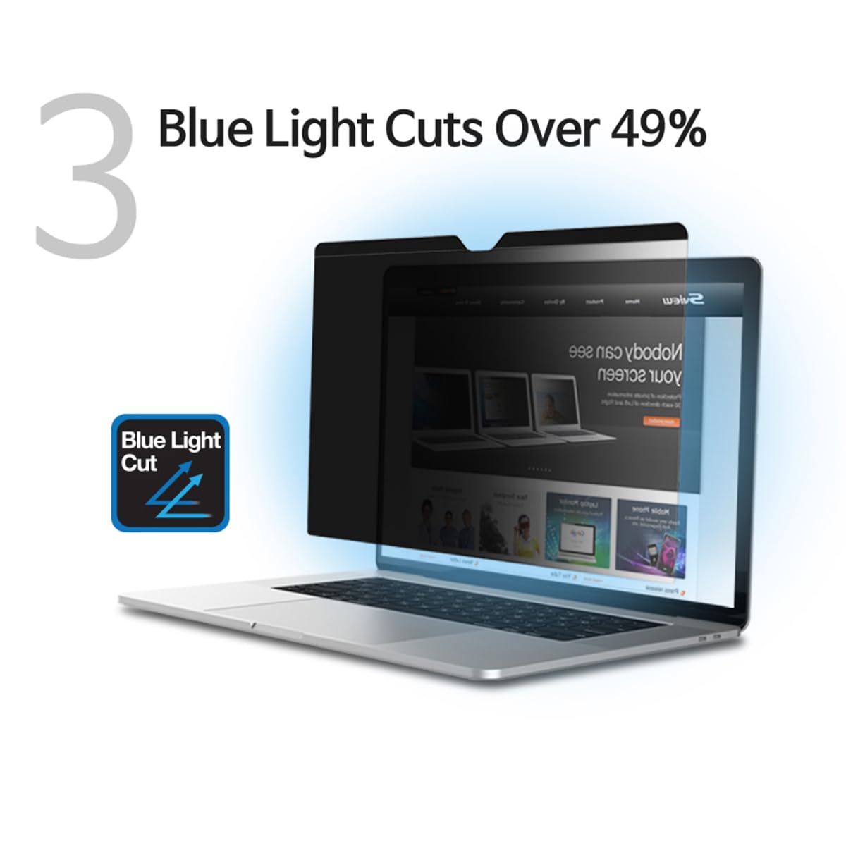 Sview Magnetic Privacy Screen Filter For Macbook Pro 14 inch, Privacy Screen Protector, Anti-Blue Light, Anti-Glare Screen Filter, Compatible with Macbook Pro 13 14 16 inch (M1/M2/M3)