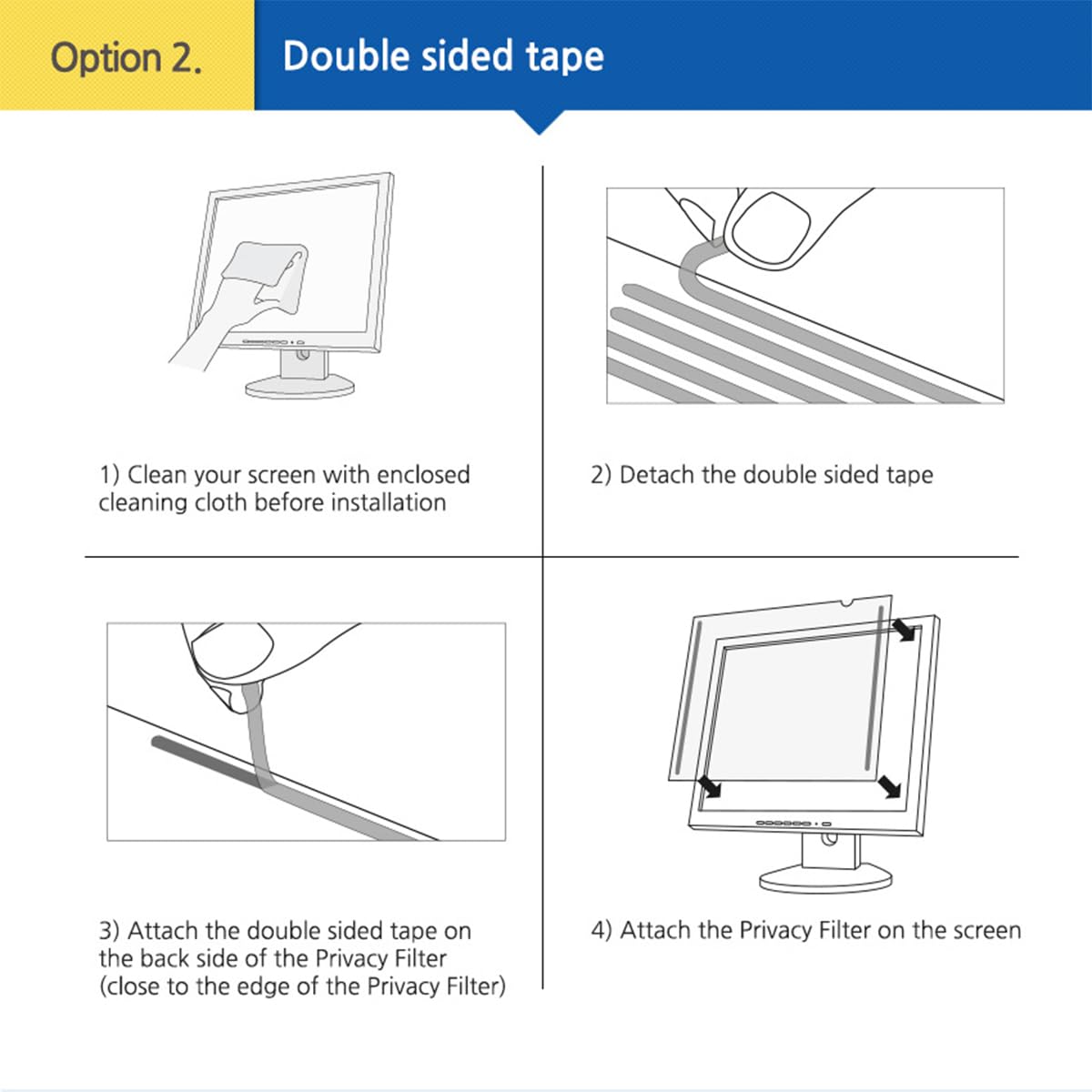 Sview Blue Light Blocking Screen Protector - Diagonal PC Anti-UV Eye Protection Filter Film, Blue Light Cut Filter for Widescreen Laptop and Monitor (SBFAG)