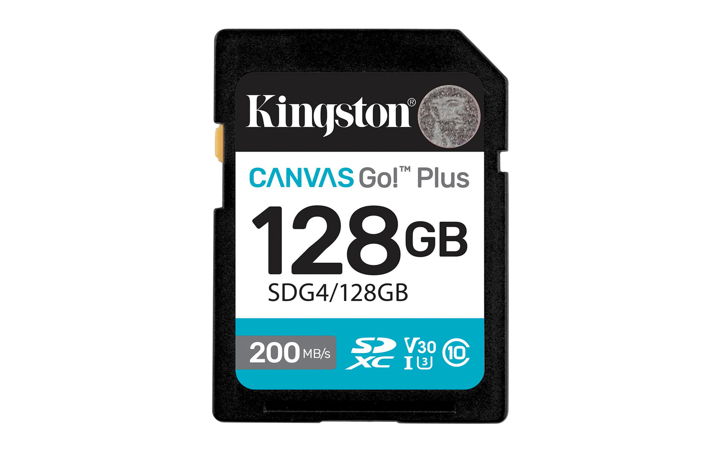 Kingston Canvas Go Plus SDXC Memory Card Gen4 200MB/s C10 UHS-I U3 V30 (SDG4)
