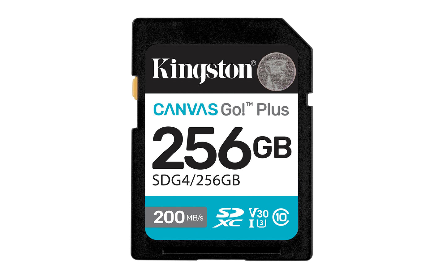 Kingston Canvas Go Plus SDXC Memory Card Gen4 200MB/s C10 UHS-I U3 V30 (SDG4)