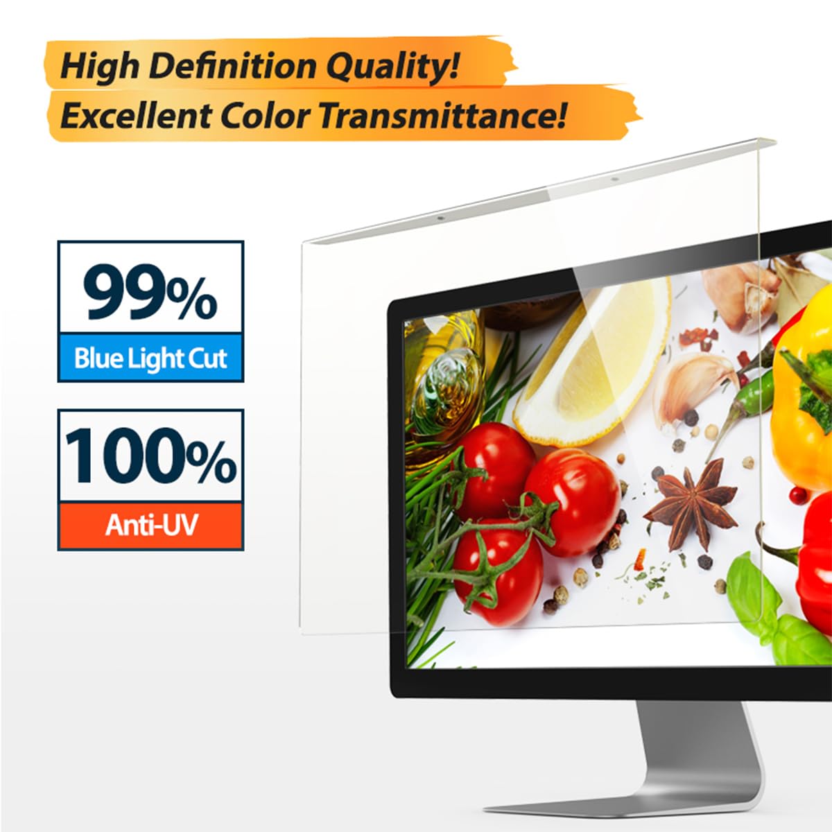 Sview Anti Blue Light Screen Protector Panel - PC Anti-UV Eye Protection Filter Film, For Widescreen Laptop and Monitor Frame Hanging Type - 1 Piece Per Pack (SBFHC)