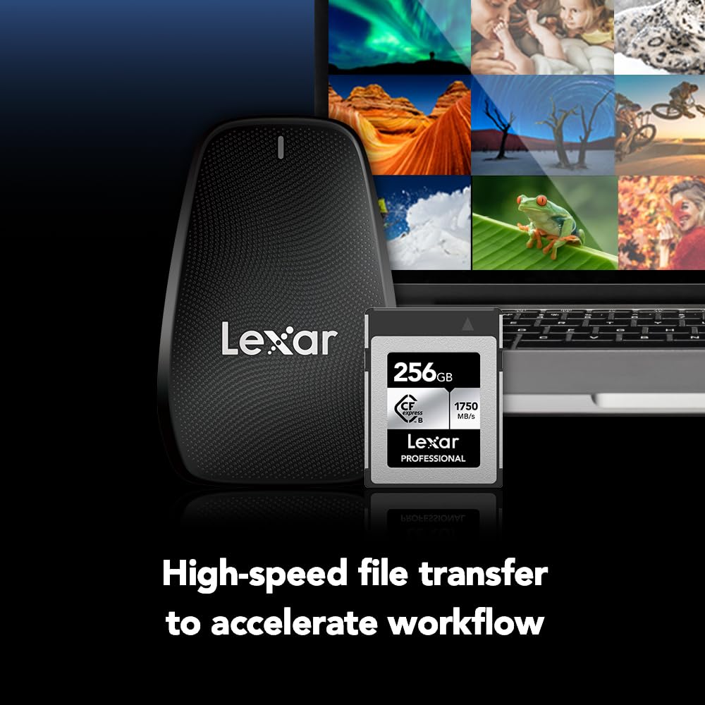 Lexar Professional CFexpress Type B Silver Series Memory Card, for Photographers, Videographers, Up to 1750/1300 MB/s, 8K Video (LCXEXSL-RNENG)