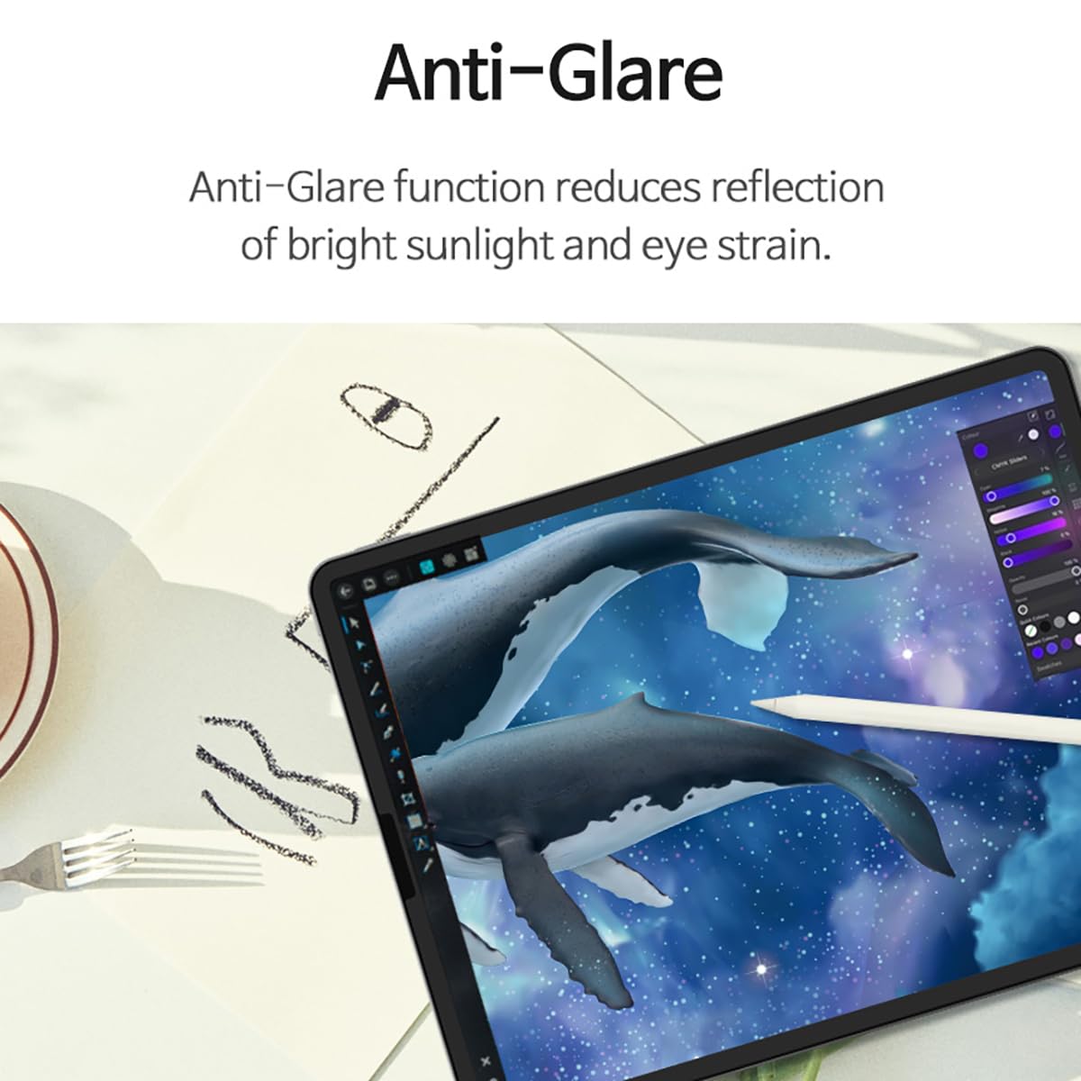 Sview Paper Screen Protector for iPad Air and Pro Gen.4-5 (2020-2023), Like Drawing on Paper, Anti Glare, Compatible with Apple Pencil (1 piece per pack)