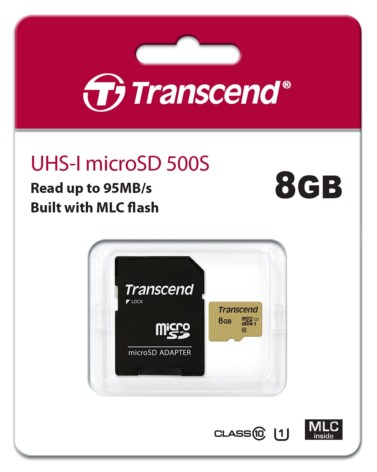 Transcend UHS-I U3 microSD with Adapte, MLC, Read 95MB/s Write 60MB/s (TS-USD500S)