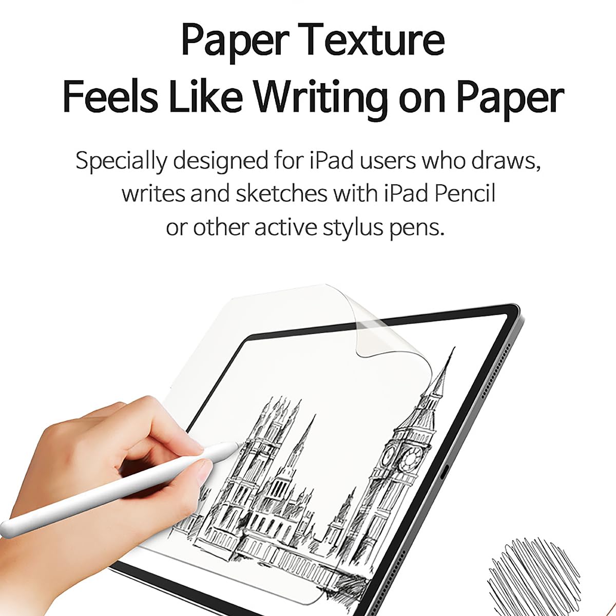 Sview Paper Screen Protector for iPad Air and Pro Gen.4-5 (2020-2023), Like Drawing on Paper, Anti Glare, Compatible with Apple Pencil (1 piece per pack)