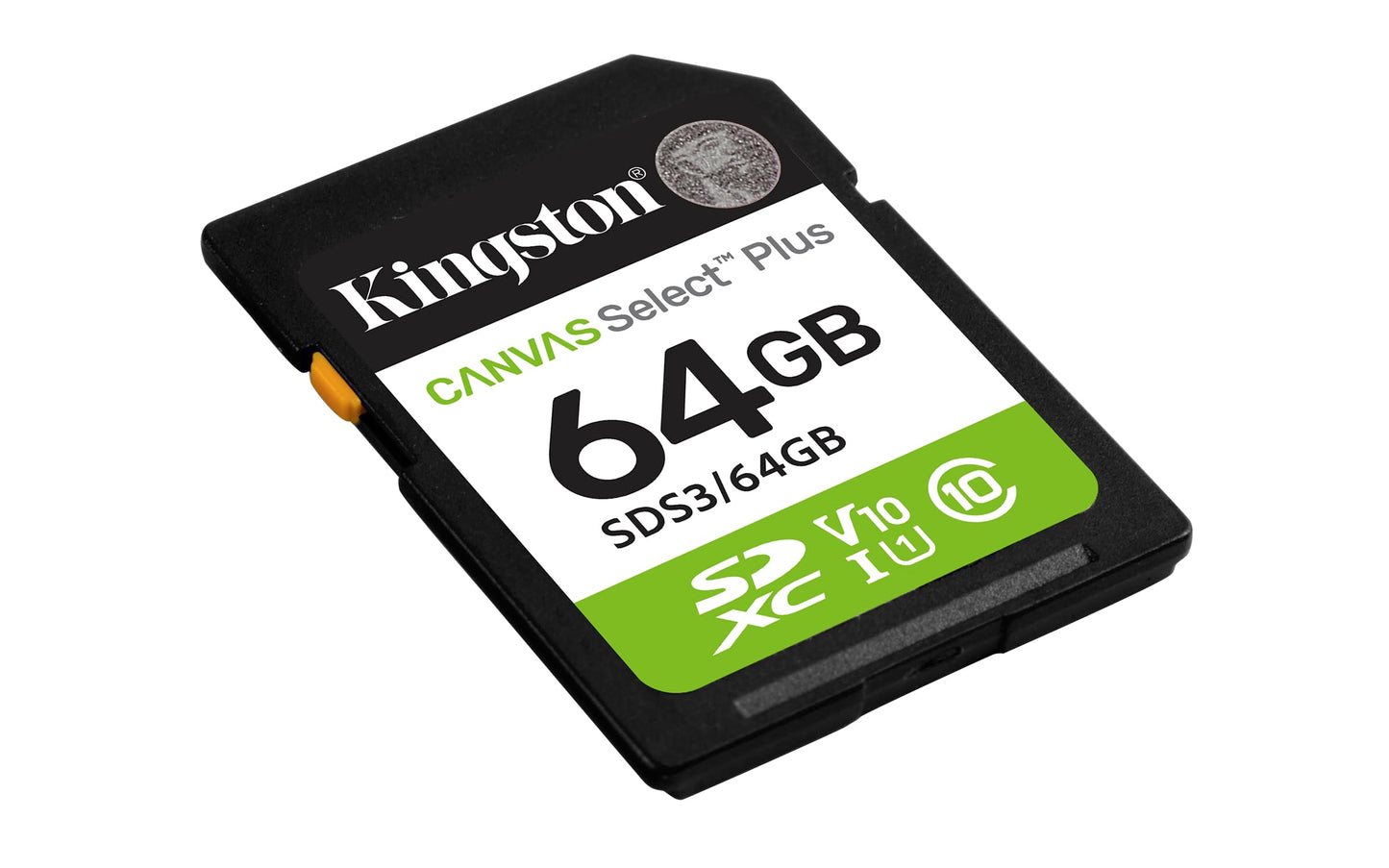 Kingston Canvas Select Plus SD Card Up to 100MB/s Class 10, UHS-I, U1, V10 (SDS3)