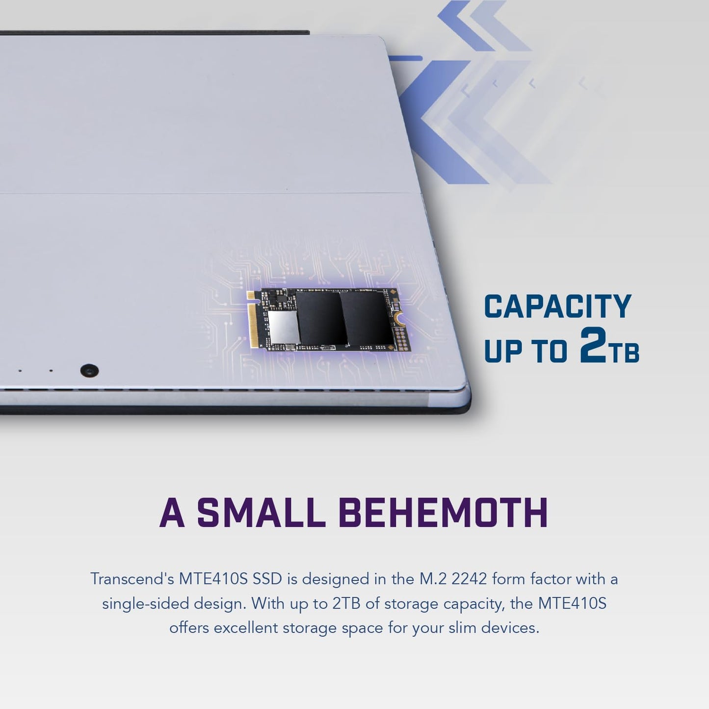 Transcend M.2 2242 SSD, Up to 5000MB/s, PCIe Gen4x4 NVMe 3D TLC, for Ultra-Thin Laptops,  Lenovo Legion Go & Yoga Gen 6, ASUS Expert Book & ZenBook, Mini PC, DRAM-Less Design for Low Power Consumption (TS-MTE410S
)