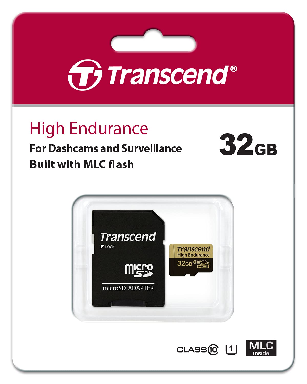 Transcend Information High Endurance microSD Card with Adapter (TS-GUSDHC10V)