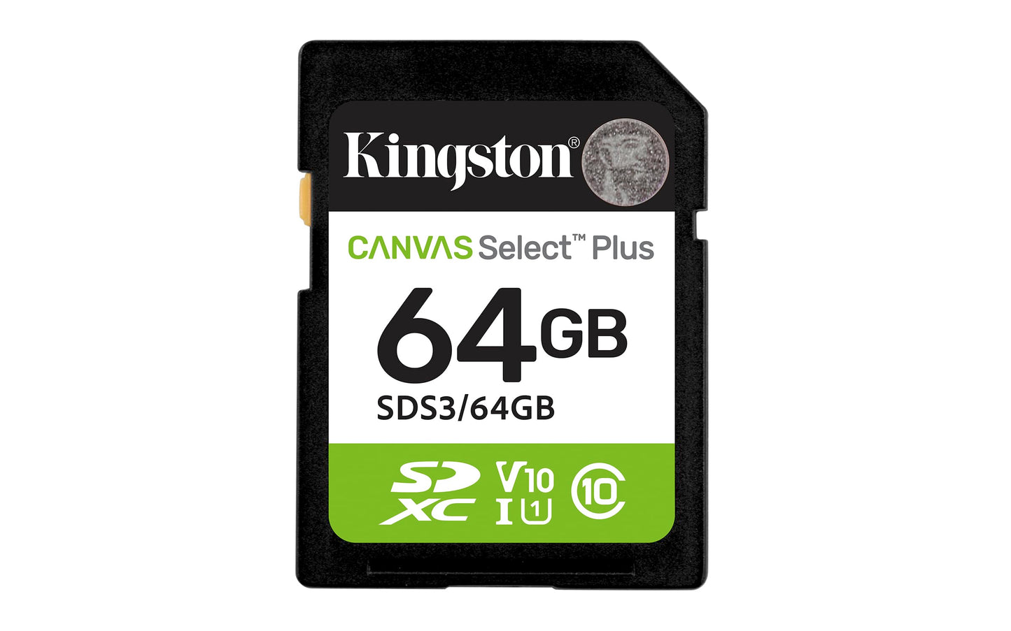 Kingston Canvas Select Plus SD Card Up to 100MB/s Class 10, UHS-I, U1, V10 (SDS3)