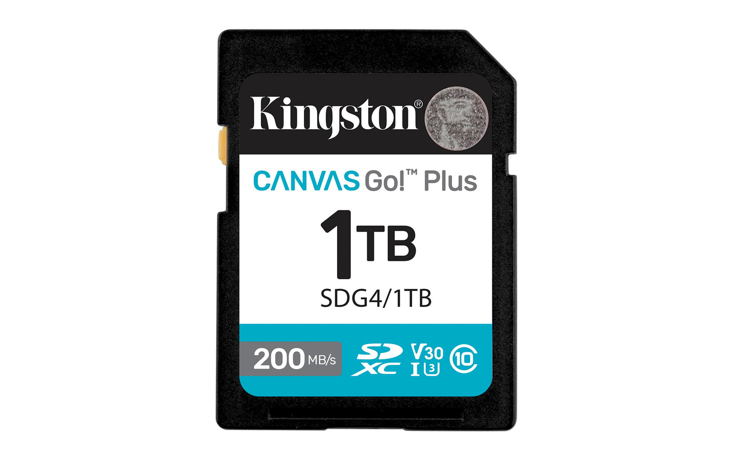 Kingston Canvas Go Plus SDXC Memory Card Gen4 200MB/s C10 UHS-I U3 V30 (SDG4)