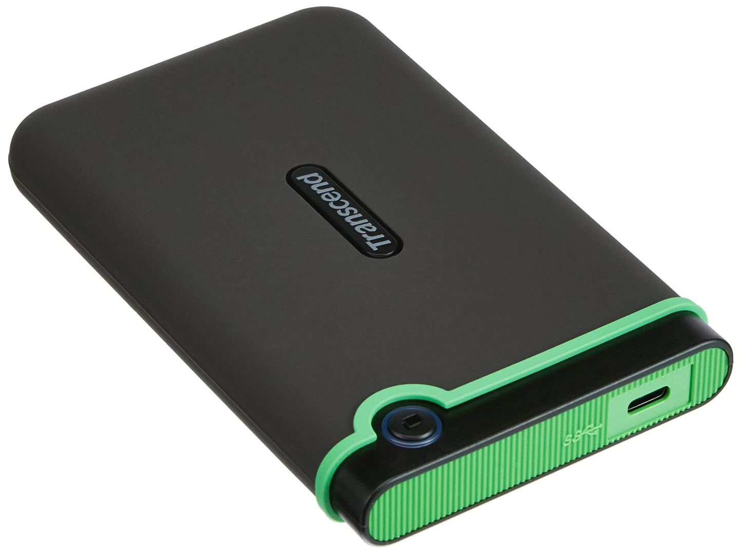 Transcend Rugged External Hard Drive, for PS4, PC, Mac, Desktop, Laptop, Xbox One, Xbox 360, USB3.1Gen1 (5Gbps) Type-C Portable HDD, One Touch Auto-Backup Button, Anti-Shock Resistant (TS-SJ25M3)