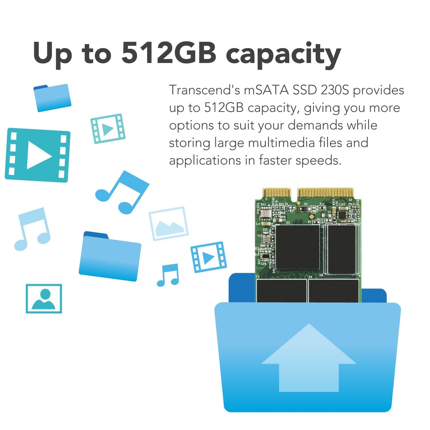 Transcend MSATA SSD, SATA3, 3D TLC (TS-MSA230S)