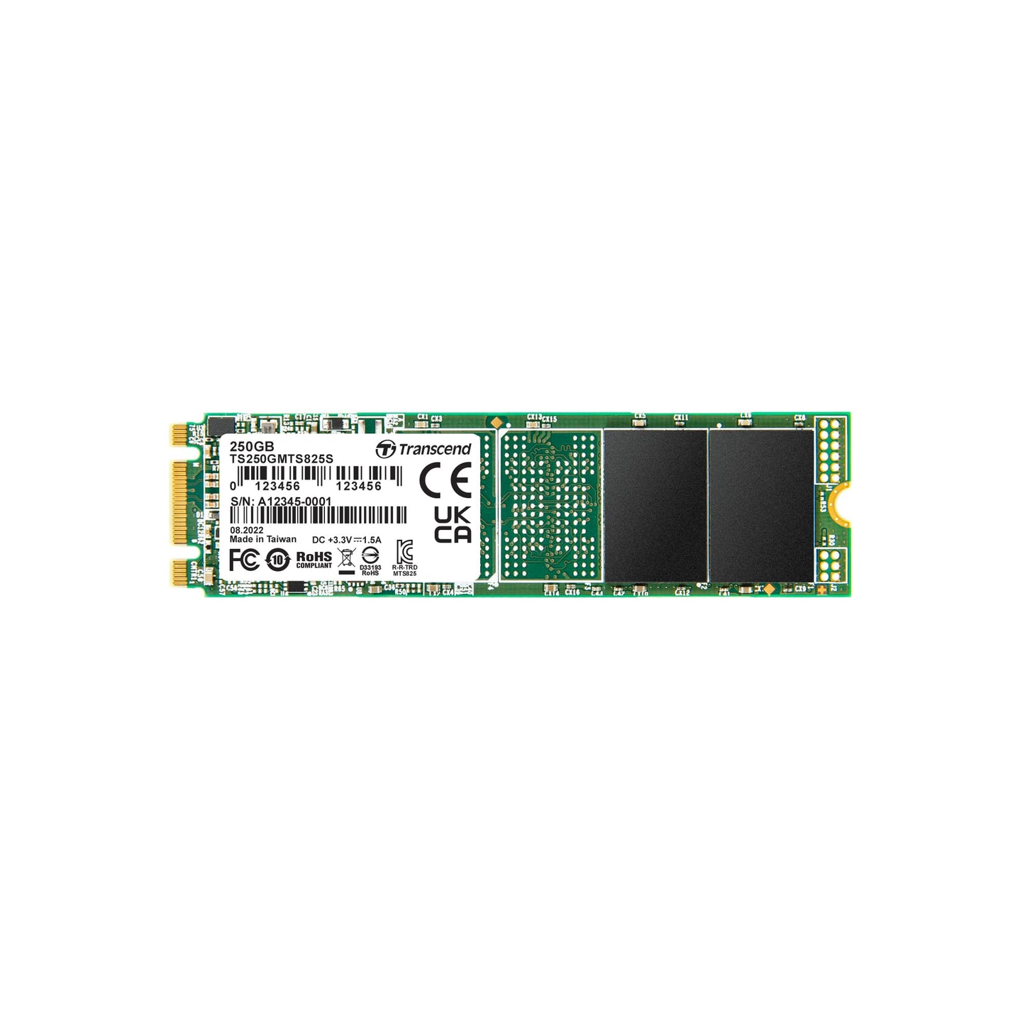 Transcend M.2 2280 SATA III SSD, Up to 530MB/s, Compatible with Ultrabook Laptop PC Desktop, 3D TLC NAND Flash Internal Solid State Drive, LDPC Error Correction ECC, B+M Key SLC Cache (TS-MTS825S)