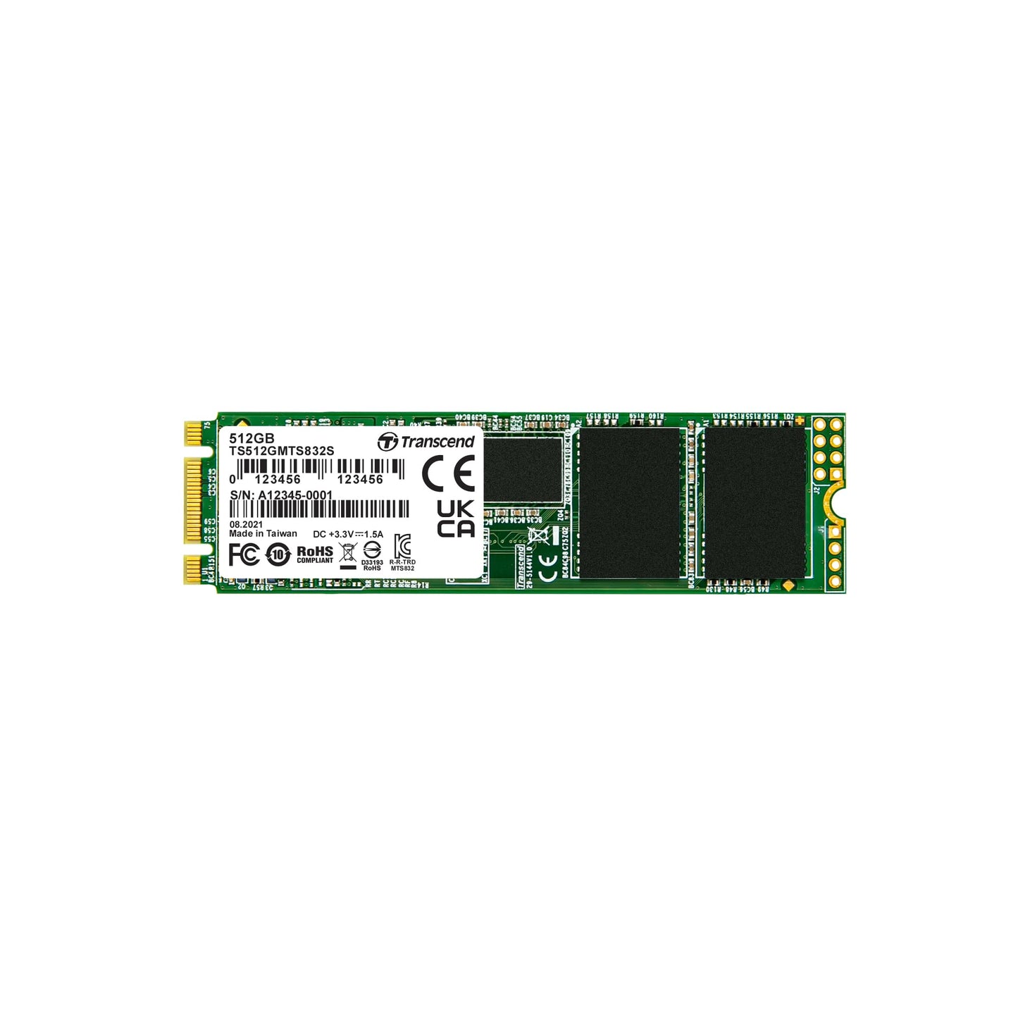 Transcend Single Side, M.2 2280 SSD, SATA B+M Key, TLC (TS-MTS832S)