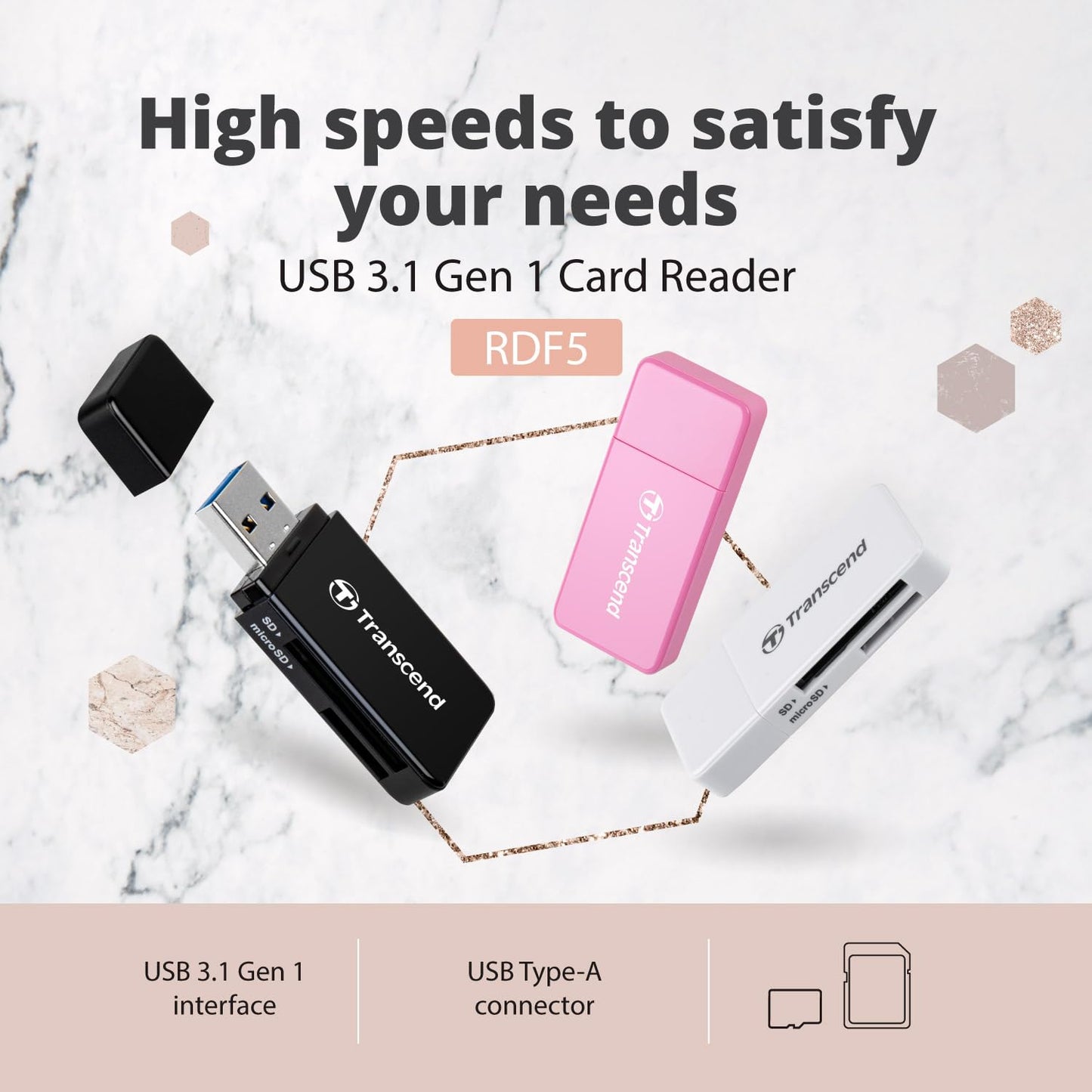 Transcend USB3.0 SD/Microsd Card Readers (TS-RDF5)