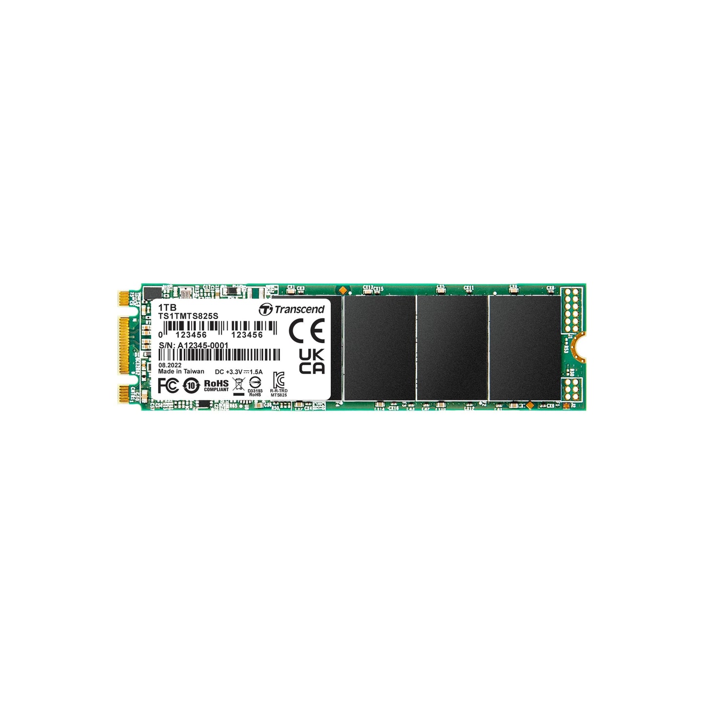 Transcend M.2 2280 SATA III SSD, Up to 530MB/s, Compatible with Ultrabook Laptop PC Desktop, 3D TLC NAND Flash Internal Solid State Drive, LDPC Error Correction ECC, B+M Key SLC Cache (TS-MTS825S)