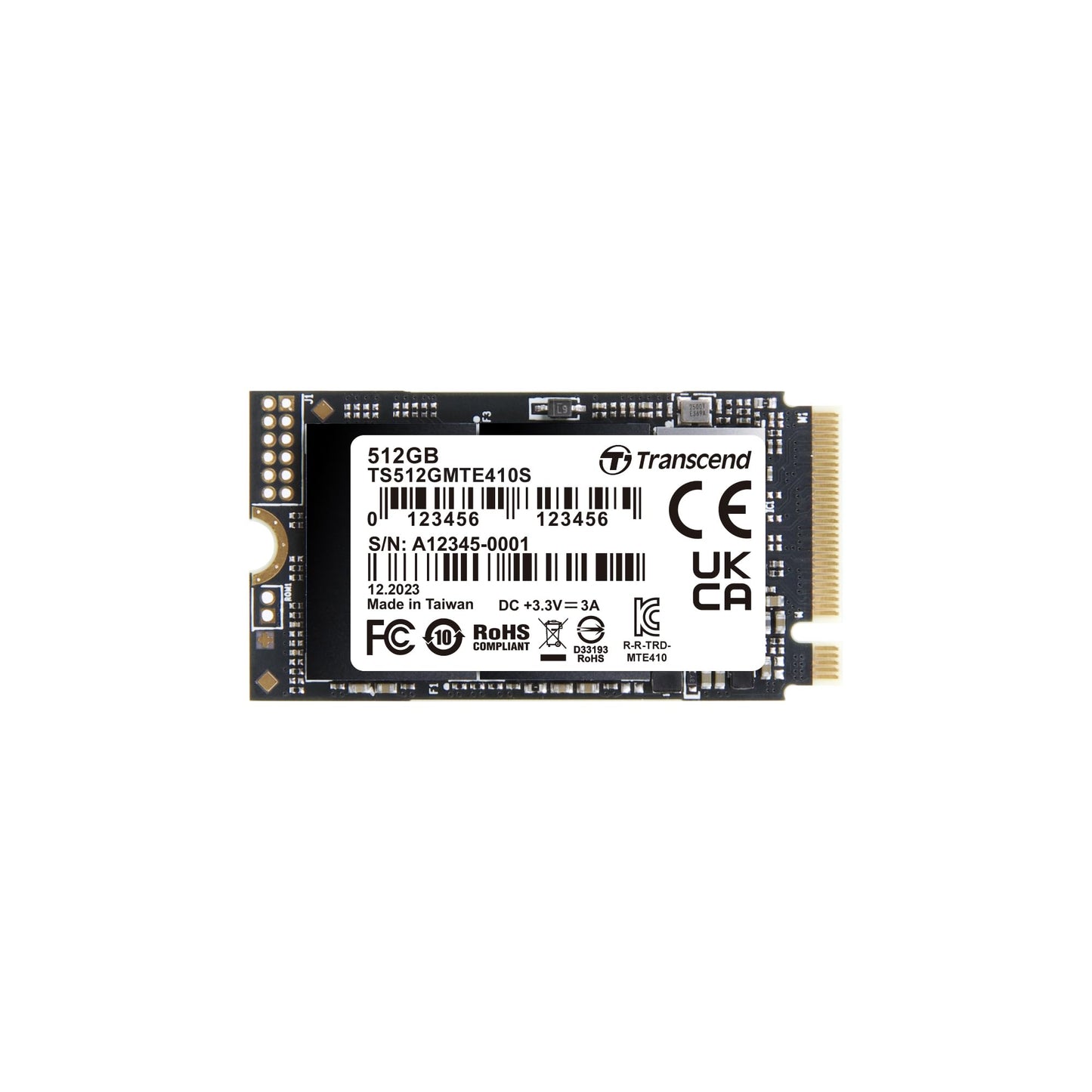 Transcend M.2 2242 SSD, Up to 5000MB/s, PCIe Gen4x4 NVMe 3D TLC, for Ultra-Thin Laptops,  Lenovo Legion Go & Yoga Gen 6, ASUS Expert Book & ZenBook, Mini PC, DRAM-Less Design for Low Power Consumption (TS-MTE410S
)