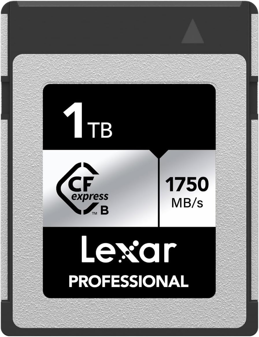 Lexar Professional CFexpress Type B Silver Series Memory Card, for Photographers, Videographers, Up to 1750/1300 MB/s, 8K Video (LCXEXSL-RNENG)