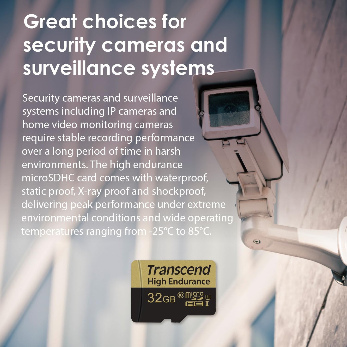 Transcend Information High Endurance microSD Card with Adapter (TS-GUSDHC10V)