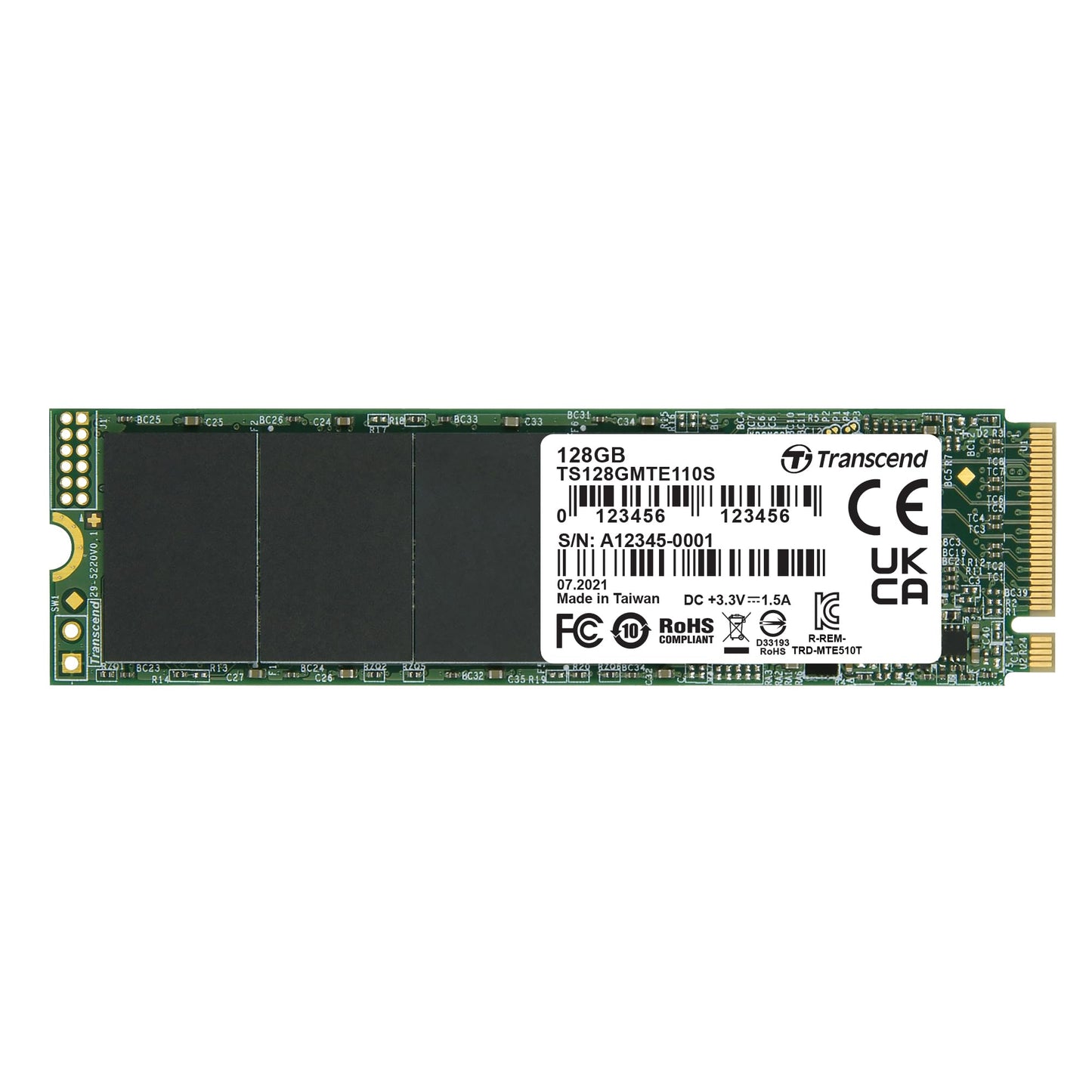 Transcend Nvme PCIe Gen3 X4 MTE110S M.2 SSD Solid State Drive (TS-MTE110S)