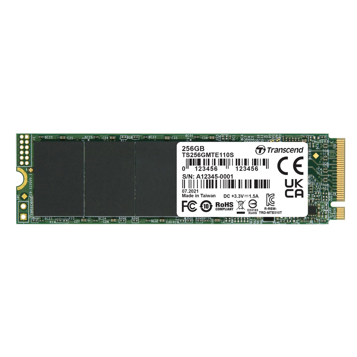 Transcend Nvme PCIe Gen3 X4 MTE110S M.2 SSD Solid State Drive (TS-MTE110S)