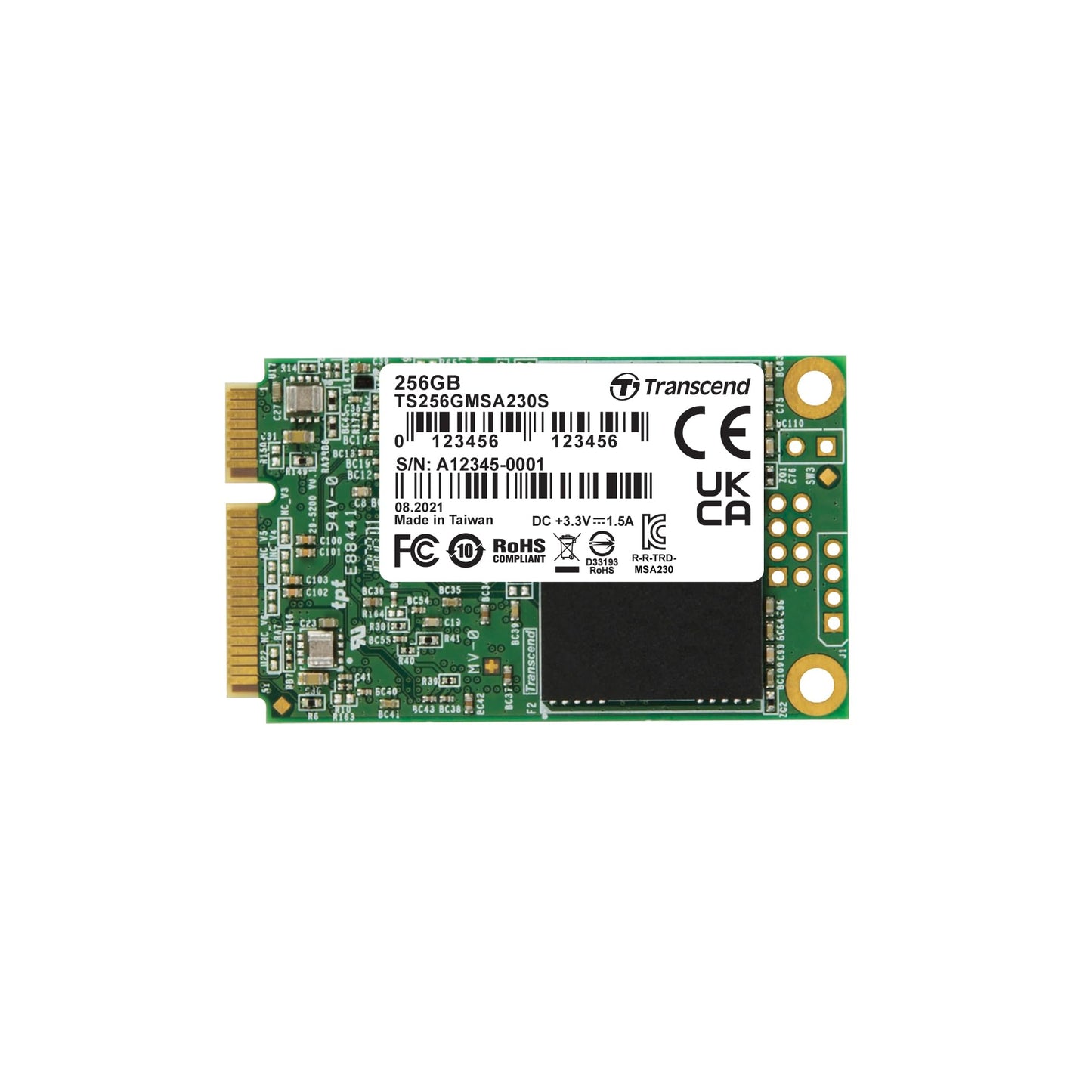 Transcend MSATA SSD, SATA3, 3D TLC (TS-MSA230S)