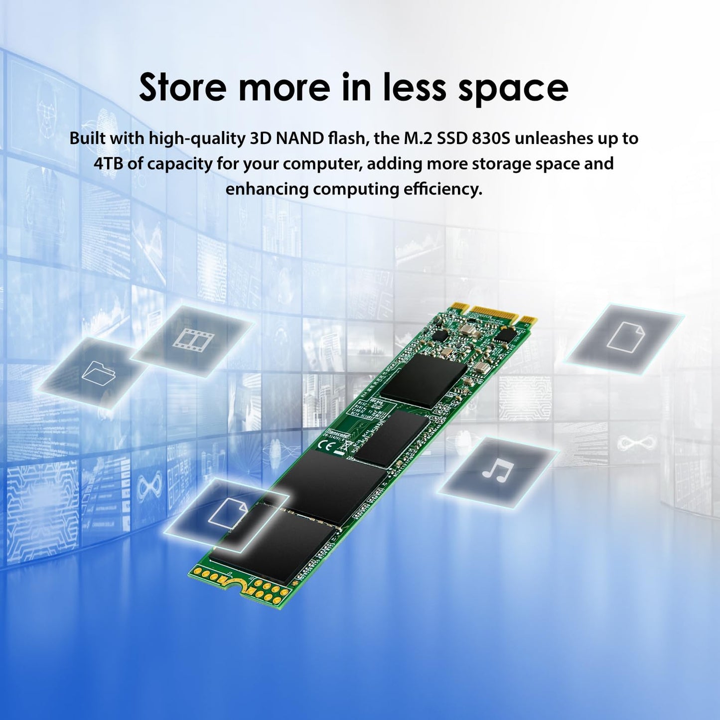 Transcend M.2 2280 SSD, SATA3 B+M Key, TLC (TS-MTS830S)