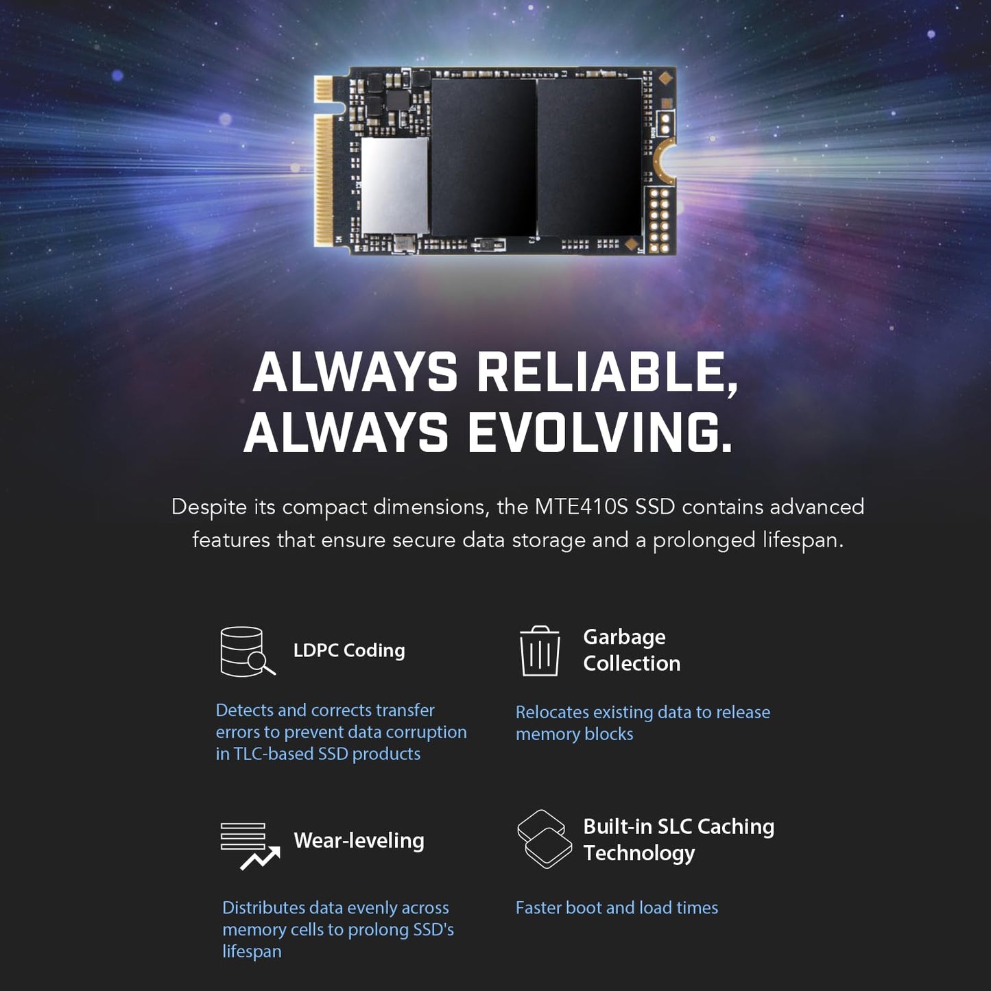 Transcend M.2 2242 SSD, Up to 5000MB/s, PCIe Gen4x4 NVMe 3D TLC, for Ultra-Thin Laptops,  Lenovo Legion Go & Yoga Gen 6, ASUS Expert Book & ZenBook, Mini PC, DRAM-Less Design for Low Power Consumption (TS-MTE410S
)