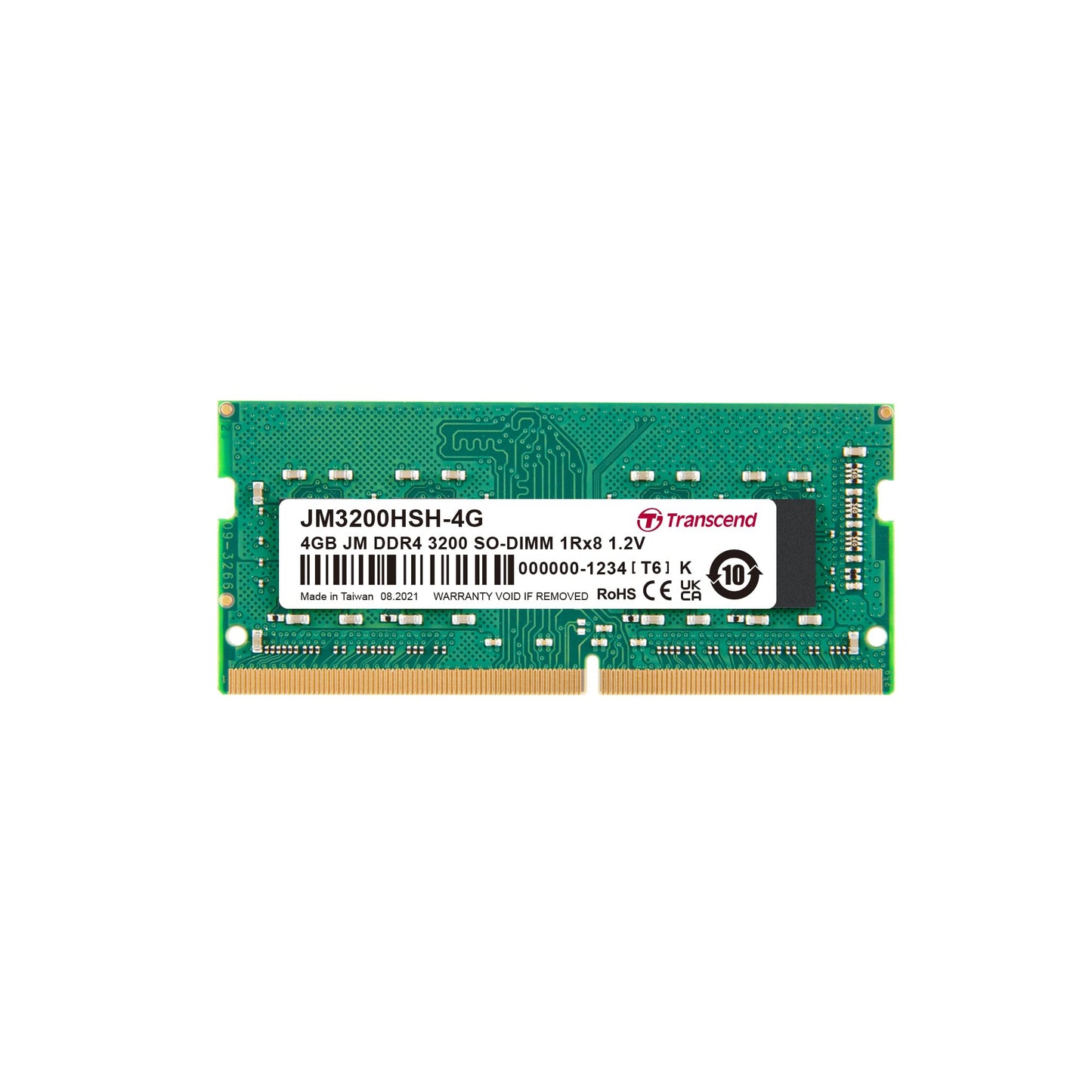 Transcend 4GB JM DDR4 3200 SO-DIMM 1Rx8 512Mx8 CL22 1.2V