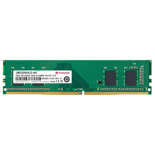 Transcend DDR4 DRAM Module (JetRam) U-DIMM 3200 Mbps 512Mx16 4GB (JM3200HLD-4G)