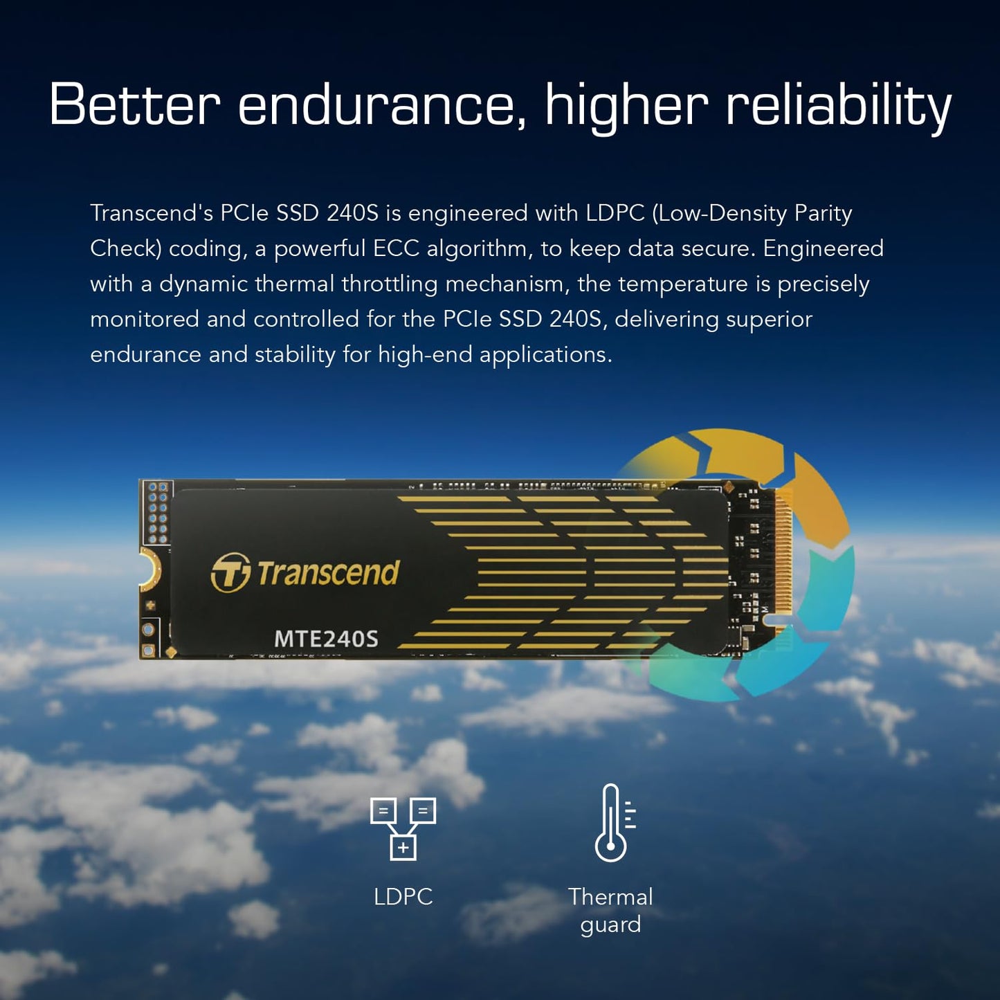Transcend NVMe PCIe Gen4 x4 MTE240S M.2 SSD Solid State Drive (TS-MTE240S)