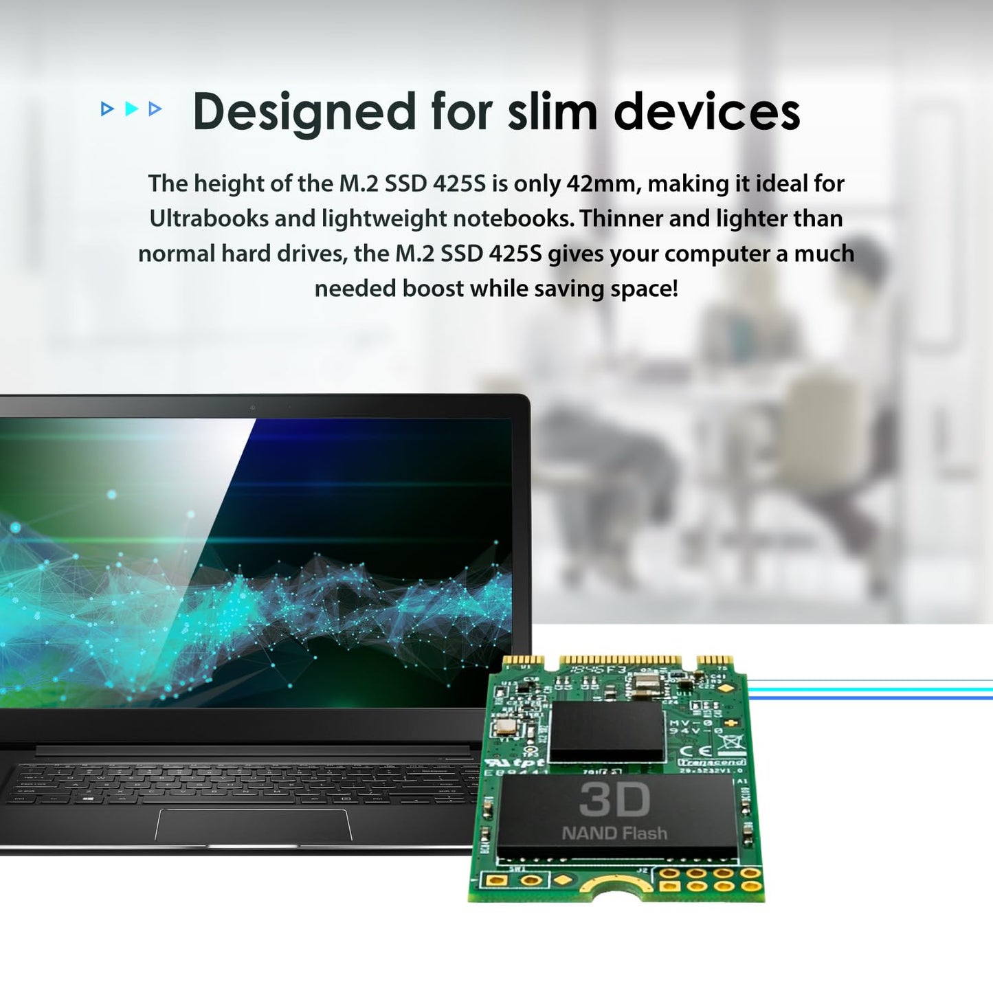 Transcend 3D TLC NAND with SSD M. 2 2242 Sata III (TS-MTS420S)