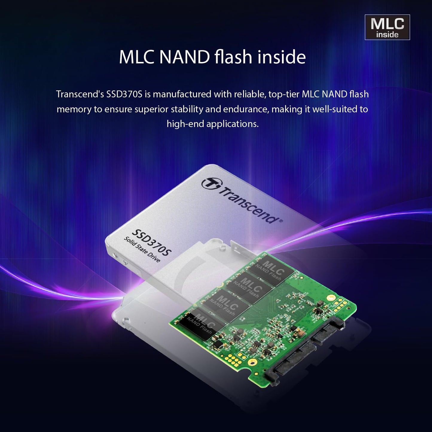Transcend 2.5" SSD370, SATA3, MLC, Aluminum case (TS-SSD370S)
