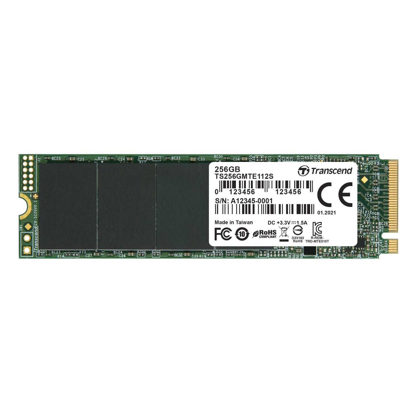 Transcend NVMe PCIe Gen3 x4 MTE112S M.2 SSD Solid State Drive (TS-MTE112S)